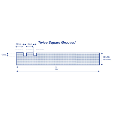 Made to Order Profile - Twice Square Grooved | Image 2